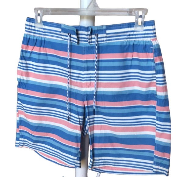 Vintage LL Bean Men’s striped swim trunks SZ M bathing suit Electic grandpa Y2K - Picture 12 of 12